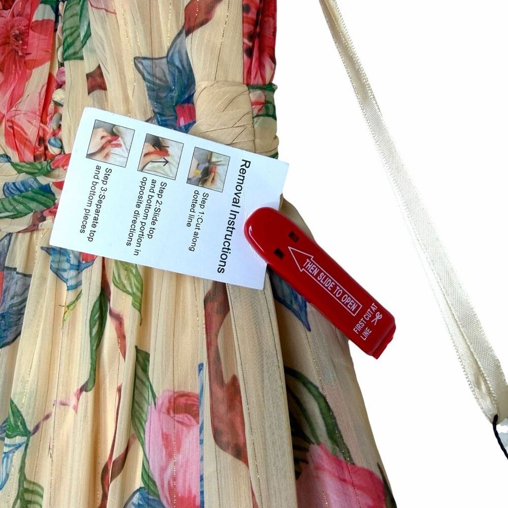 NEW Mac Duggal Ieena 70203 Floral Halter Maxi Gown Size 2 - Picture 6 of 14